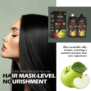 Dyeglow Apple Natural Black Hair Dye Clear Water Type No Stick Scalp Towel Clothes Easy to Use Mild Formula for Sensitive Scalp - Product Image 6