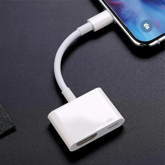 Projector 1080P Phone to HDTV Cable Adapter for iphone to TV HD Video Converter Audio Sync Screen Connector for iPhone for iPad