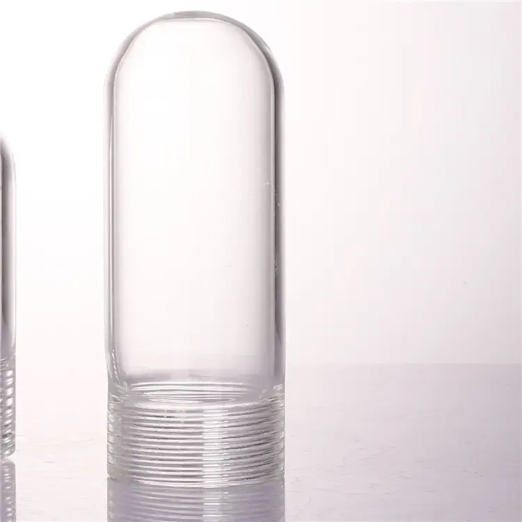 Özel boyut G9 konu küçük el yapımı buzlu temizle yuvarlak borosilikat 3. Lamba için 3 cam abajur
