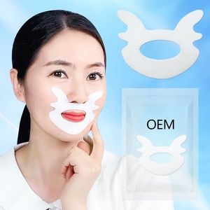 Mascarilla Hidrogel Vegana Antiarrugas para Labios y Pliegues Nasolabiales con Ginseng Herbal y Colágeno de Algas Marinas, Hidratante y para Piel Seca, Marca Privada OEM - Product Image 5