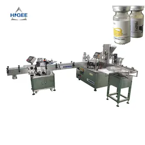 Higee Customized Vial Penicillin Bottle Powder Filling Capping machine can be used with labeling machine