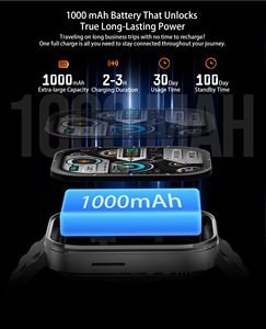 Montre connectée de suivi d'activité avec moniteur de santé 24h/24, plus de 100 cadrans en ligne, compatible Android et iOS, nouvelle batterie 1000 mAh, étanche IP68 - Product Image 4