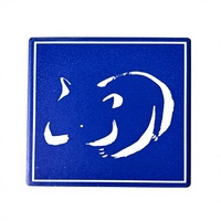 Sous-verre carré en céramique, motif animaux australiens (Kangourou, Koala, Échidne), bleu, design contemporain, vente en gros usine