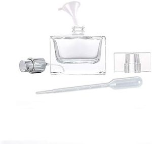 Botella de Perfume Cuadrada Transparente de 30 ml Personalizable, con Fondo Grueso, Pulverizador, Sellada, Vacía y Recargable, Diseño Rectangular - Product Image 4