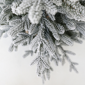 Longstar, tamaño Mini, mesa flocada, árbol <span class=keywords><strong>de</strong></span> Navidad, brunches densos, árbol <span class=keywords><strong>de</strong></span> pino pequeño para decoración del hogar y vacaciones - Product Image 5