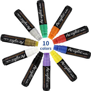 Vente en gros, marqueurs acryliques avec <span class=keywords><strong>grande</strong></span> tête, graffiti, 15mm, pointes feutre, stylos à peinture acrylique pour toile, fenêtre - Product Image 3