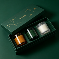Boîte de présentation de luxe en papier couché pour bougies parfumées et ensembles de diffuseurs à bâtonnets, avec marquage en relief et finition personnalisée