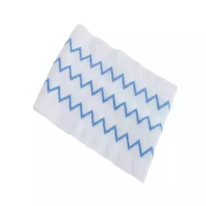 Disposable Microfiber Cleaning Cloth With Blue Lines Suitable For Hospital Cleaning
