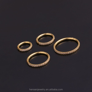 Classico Anello a Cerchio in Acciaio Inossidabile con Zirconi Cubici, <span class=keywords><strong>Piercing</strong></span> per Cartilagine, Trago, Orbita, Conca, Elica, Gioiello da Matrimonio - Product Image 5