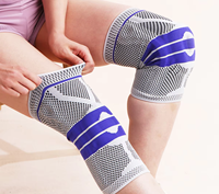 Genouillères respirantes antidérapantes avec soutien à ressort pour le basketball, protection légère en silicone épaissi