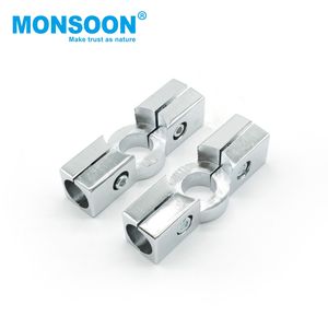 Raccords de tuyauterie en alliage d'aluminium chromé, angle réglable, 3/4/5 voies, connecteur de tube rond de 25 mm pour placard à vêtements - Product Image 2