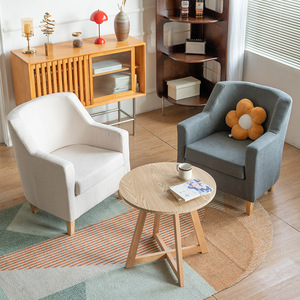 Set Divano Convertibile Moderno a Due Posti con Tavolino da Caffè, <span class=keywords><strong>Design</strong></span> a L, Gambe in Legno, Rivestimento in Peluche per <span class=keywords><strong>Soggiorno</strong></span>, Stile Nordico per Piccoli Appartamenti - Product Image 6