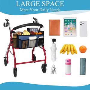 Organisateur de rangement latéral pour déambulateurs, fauteuils roulants électriques, trottinettes à roulettes - Sac de transport pour fauteuil roulant avec pochette pour accoudoir - Product Image 2