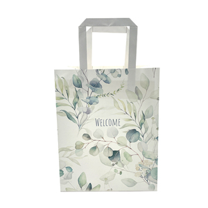 OEM Thank You <b>Paper</b> <b>Packaging</b> Bag White Kraft Gift Bag Making Machine Recycle Bag With Flat Handle - Product Image 6