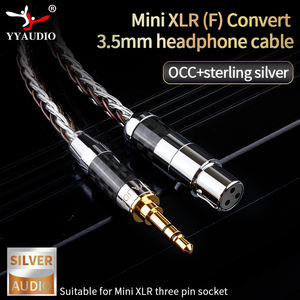 Haute qualité 3.5mm mâle à <span class=keywords><strong>Mini</strong></span> <span class=keywords><strong>XLR</strong></span> femelle câble femelle PVC tressé haut-parleur Microphone câble HiFi <span class=keywords><strong>Jack</strong></span> câble Audio 3.5 MM - Product Image 2