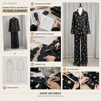 Ensemble deux pièces pour femmes, imprimé chat noir, vêtements de détente, aspect satiné, vêtements de nuit, col cranté, fabrication sur mesure, vente en gros
