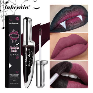 Lakerain Cross Border Beso <span class=keywords><strong>DE</strong></span> <span class=keywords><strong>LA</strong></span> MUERTE Mancha <span class=keywords><strong>de</strong></span> labios <span class=keywords><strong>de</strong></span> sangre Fácil <span class=keywords><strong>de</strong></span> colorear, Brillo <span class=keywords><strong>de</strong></span> labios <span class=keywords><strong>de</strong></span> copa antiadherente - Product Image 1