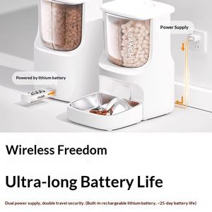 Comedero Automático para Perros y Gatos con Temporizador, Control Remoto por Aplicación, Dispensador Inteligente de Doble Compartimento, 2.5 kg - Product Image 2