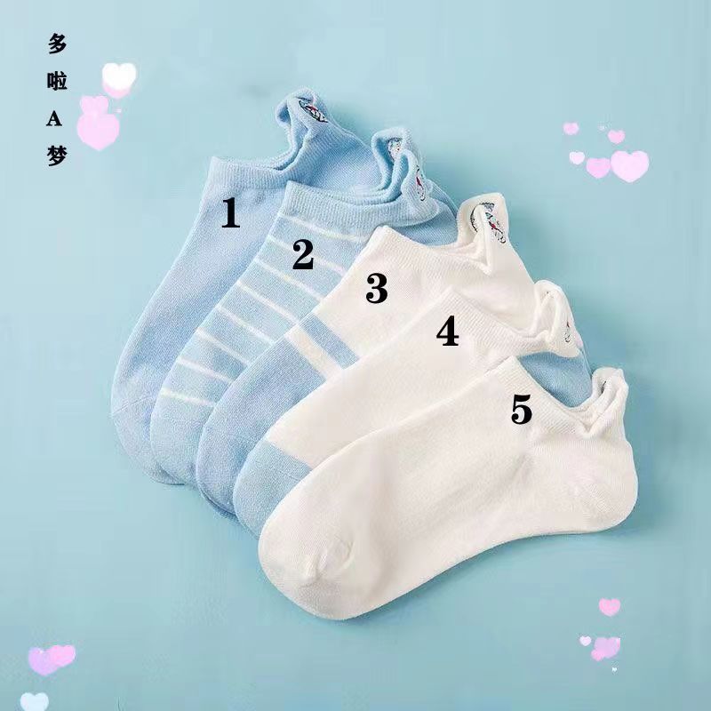 Chaussettes de bateau pour femmes [chat bleu]
