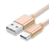 Cable de Carga de Nailon de Alta Calidad 2026, Cable USB V8 Trenzado para Transferencia de Datos para Teléfonos Inteligentes