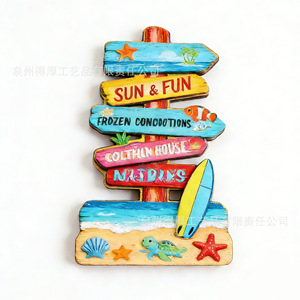 Imanes de Refrigerador 3D con Diseño de Playa Tropical, Forma Irregular, Decoración para Vacaciones, Recuerdos para el Hogar - Product Image 2