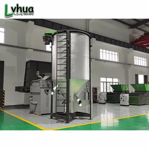 Lvhua automatic vertical horizontal plastic granules mixer with heater plastic powder Granule Color Mixing Machine