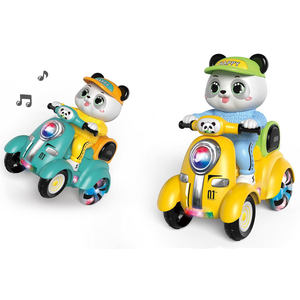 Véhicule électrique pour enfants à quatre roues, rotation à 360 degrés, mignon, dessin animé, panda, avec lumières et musique - Product Image 1