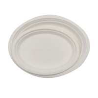 Desechable 10 ''12.5'' ovale canne à sucre bagasse fête assiette à dîner contenants alimentaires jetables en gros