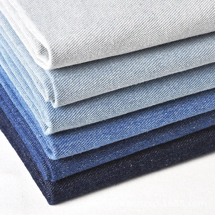 Tissu Denim teint en sergé de coton Offre Spéciale 100%, tissu de Jeans en coton lavé à la mode