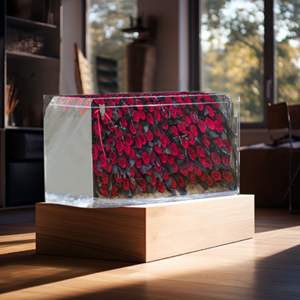 Fleur éternelle <span class=keywords><strong>Floyd</strong></span> Rose conservée dans une boîte cadeau en acrylique, ornement pour la fête des pères, la fête des mères, Thanksgiving, Halloween, plantes décoratives - Product Image 3