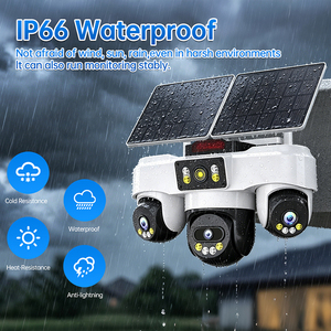 Cámara de Seguridad Solar 4G con Wifi, 3 Lentes, Tarjeta SIM 4G, IP66, Cámara CCTV Solar, Cámara Wifi de Vigilancia con Descarga a la Nube - Product Image 3