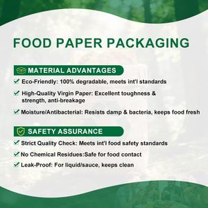 Scatola di Carta Personalizzata con Logo per Alimenti, Impermeabile, per Hamburger, Patatine, Pollo, Pizza, Insalata, <span class=keywords><strong>Bar</strong></span> Sportivi e Coppa del Mondo - Product Image 6