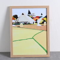 Cadre photo en bois rustique fait main, écologique, 40x50 cm, format A4, impression UV, matériau en bois naturel durable, vente chaude