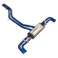 Silencieux d'échappement sport en titane haute performance avec valve pour Audi RS Q8 4.0T, valve électrique, finition or bleu 1,5 mm, fixation directe par boulons