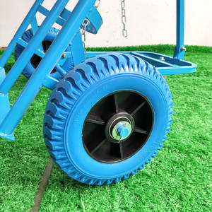 Ht1419a Stalen Driewielige Gasfles Handtruck <span class=keywords><strong>Trolley</strong></span> Platform Oem Aanpasbaar Voor Twee Gasflessen Zuurstofcilinder <span class=keywords><strong>Trolley</strong></span> - Product Image 4