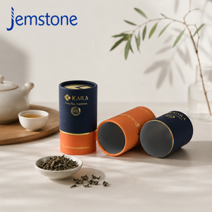Boîte d'emballage en tube de carton kraft durable avec estampage à chaud, fabriquée directement en usine, OEM, de qualité supérieure, pour thé aux herbes et grains de café - Product Image 3