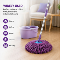 Tête de balai serpillère en microfibre de qualité supérieure à prix d'usine, personnalisable, durable, réutilisable, lavable, tête de balai en fil de microfibre remplaçable