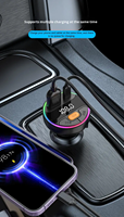 Chargeur de voiture PD30W QC3.0 avec émetteur FM, écran numérique RVB, lecteur MP3 pour voiture