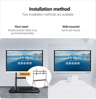 Tableau blanc interactif JOMETECH 55/65/75/86/100 pouces 4K 20 points tactiles IR Android+Windows pour l'enseignement scolaire