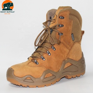 Chaussures de sécurité industrielles Rocky <span class=keywords><strong>Buffalo</strong></span> en vrac, résistantes à l'usure, en cuir pleine fleur, lacets, bottes tactiques, semelle extérieure en PU TPU - Product Image 1