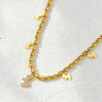 Bracelets à breloques DIY en acier inoxydable plaqué or 18 carats avec zircon, design minimaliste tendance et unique, bijoux de mode pour femmes