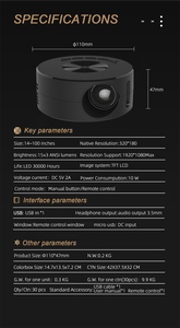 Smart portable mini LED projector phone house Home Theater per Smartphone proiettori moderni - Product Image 4
