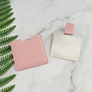 Espejo de tarjeta de promoción de crédito de bolsillo portátil de metal de maquillaje cosmético de mano de acero inoxidable con logotipo personalizable - Product Image 3