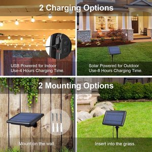 <span class=keywords><strong>Guirlande</strong></span> lumineuse LED <span class=keywords><strong>solaire</strong></span> avec ampoule G40 IP65 pour jardin, cour, extérieur, décoration de vacances, <span class=keywords><strong>guirlande</strong></span> élégante pour décorations de vacances - Product Image 3
