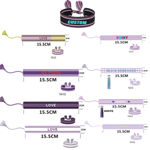 Colore viola ti amo mamma bracciale gioielli ricamo nappa donna bracciale donna festa della mamma all'ingrosso regali 2024 - Product Image 1