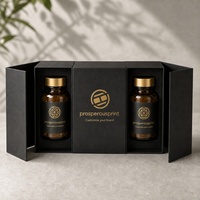 Boîte cadeau rigide à double ouverture avec logo personnalisé, emballage en papier de luxe pour ensemble de flacons cosmétiques
