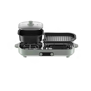 BOOU MagiCook <b>Electric</b> <b>Barbeque</b> Grill Smokeless 2 in 1 Non Stick Coating <b>Electric</b> Grill With Hot Pot - Product Image 1