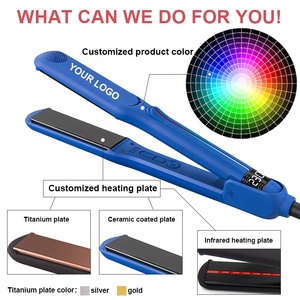Plancha profesional <span class=keywords><strong>de</strong></span> cerámica plana con Logo personalizado, plancha para el cabello con queratina para tratamiento <span class=keywords><strong>de</strong></span> proteínas, el mejor salón - Product Image 2