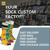 Vente en gros de chaussettes amusantes populaires personnalisées chaussettes longues en coton pour hommes et femmes