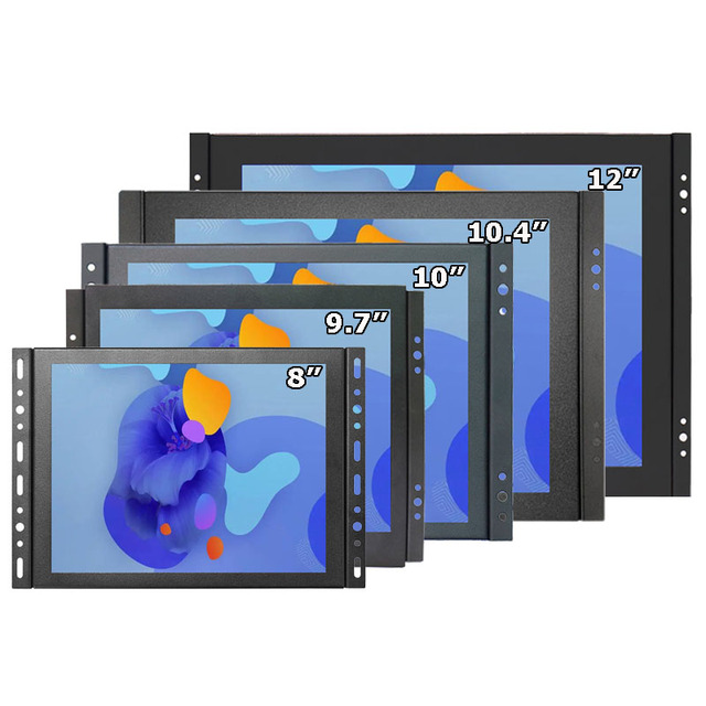 Open Frame 1024x768 Embedded Industrial Touch Monitor Available in 8" 10.4" 12" 15"